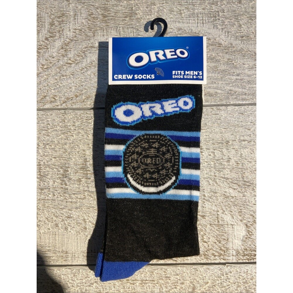 Men's Novelty Socks - Oreo Cookies Blue Size 6-12 #D095